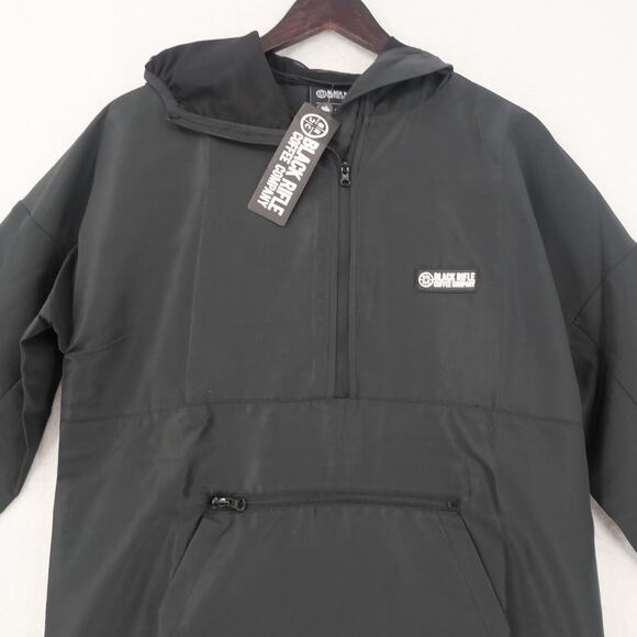 NEW Black Rifle Coffee Company Men's Small  BLACK Hooded Jacket - Picture 2 of 10